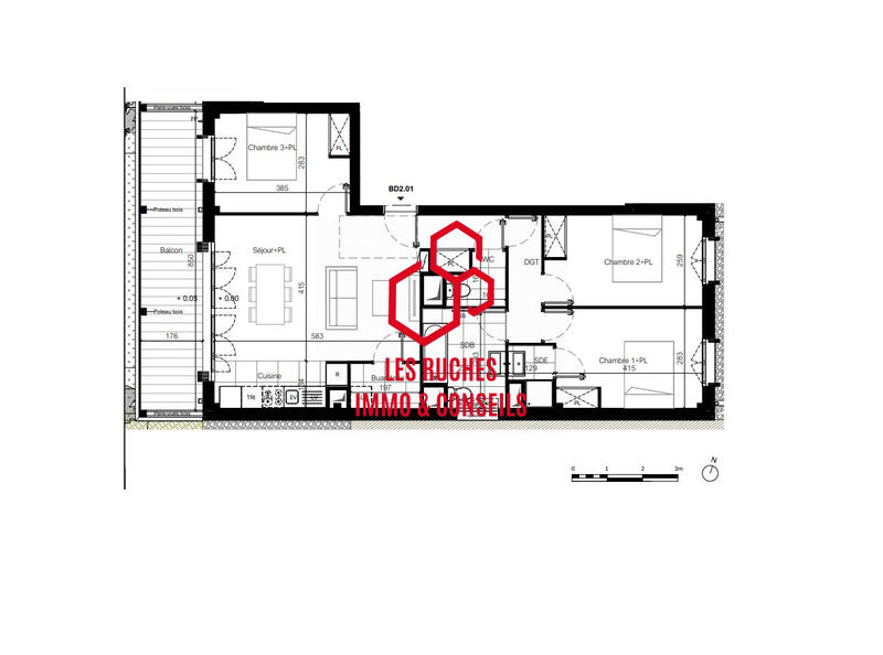 Appartement - 83 m² - 4 pièces