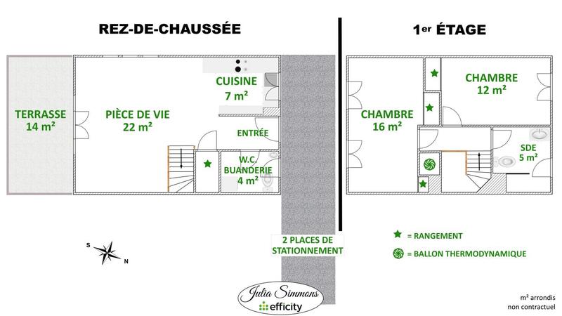 Maison - 73 m² - 3 pièces