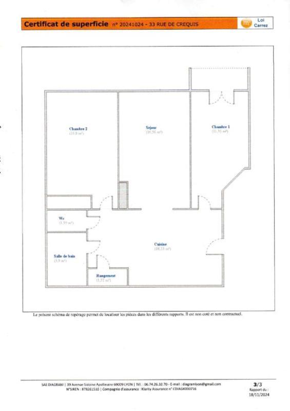 Appartement - 70 m² - 3 pièces