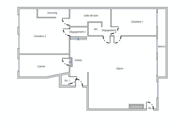 Appartement - 108 m² - 3 pièces