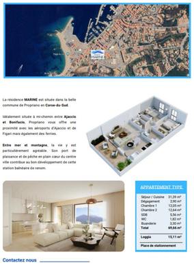 Appartement - 49 m² - 2 pièces