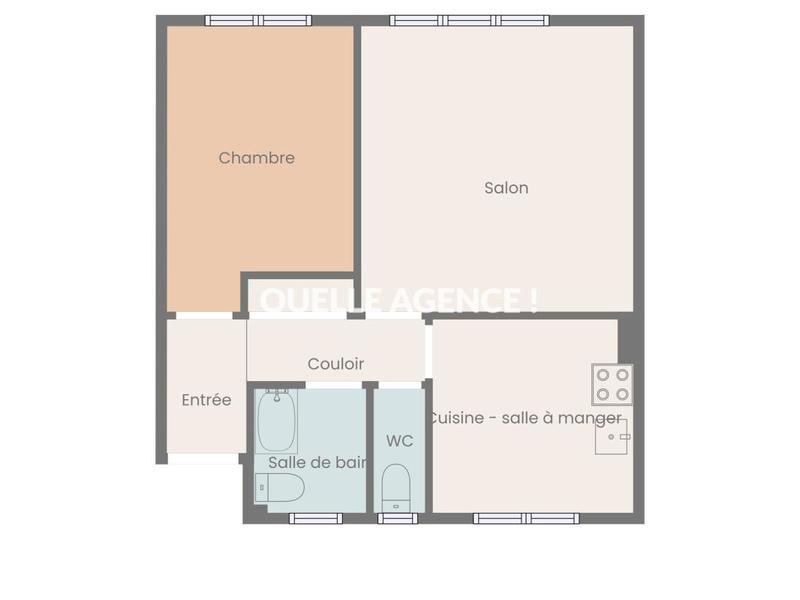 Appartement - 45 m² - 2 pièces