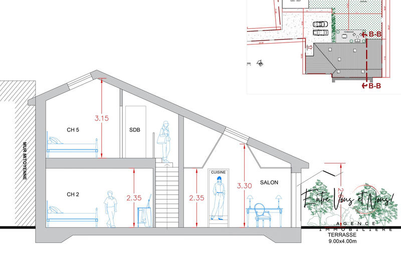 Maison - 120 m² - 4 pièces