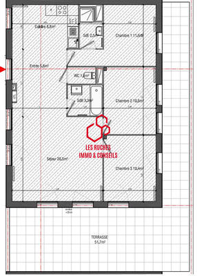 Appartement - 83 m² - 4 pièces