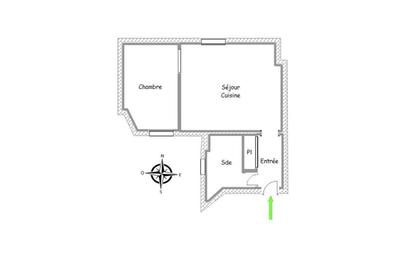 Appartement - 33 m² - 2 pièces