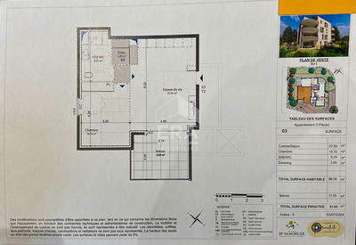 Appartement - 50 m² - 2 pièces