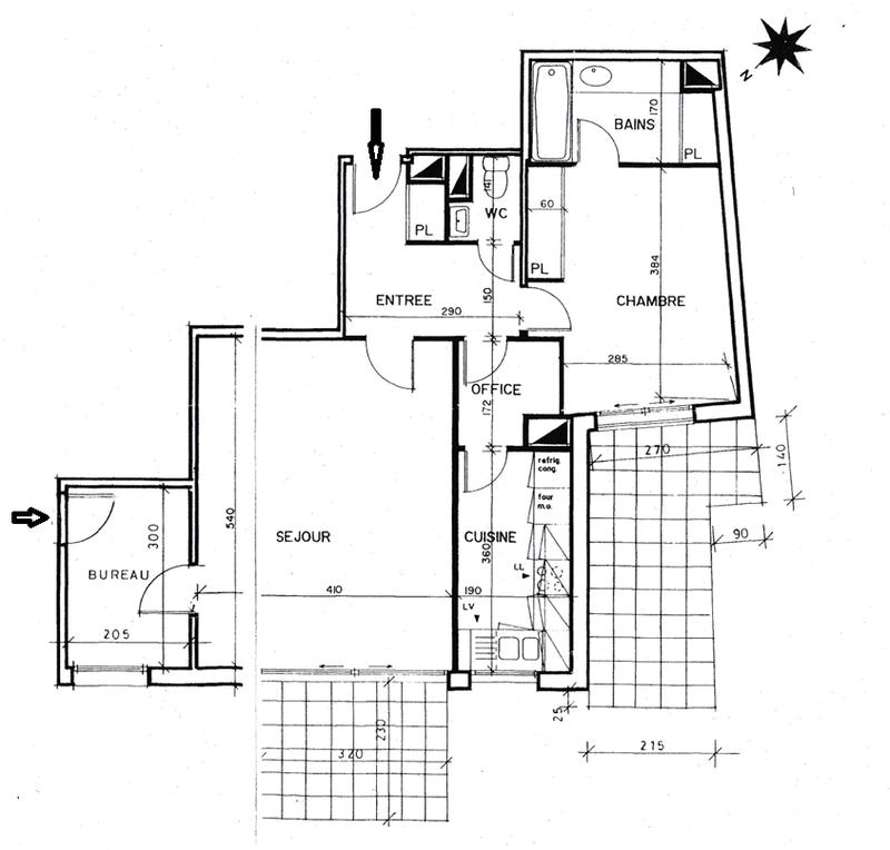 Appartement - 61 m² - 2 pièces