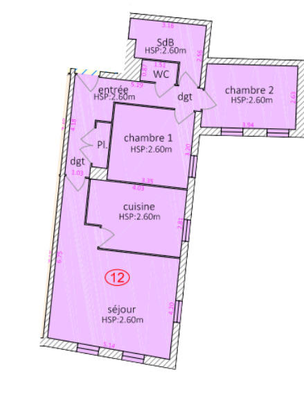 Appartement - 73 m² - 3 pièces