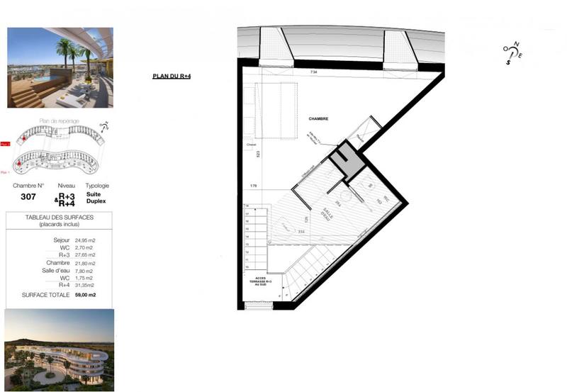 Appartement - 59 m² - 2 pièces