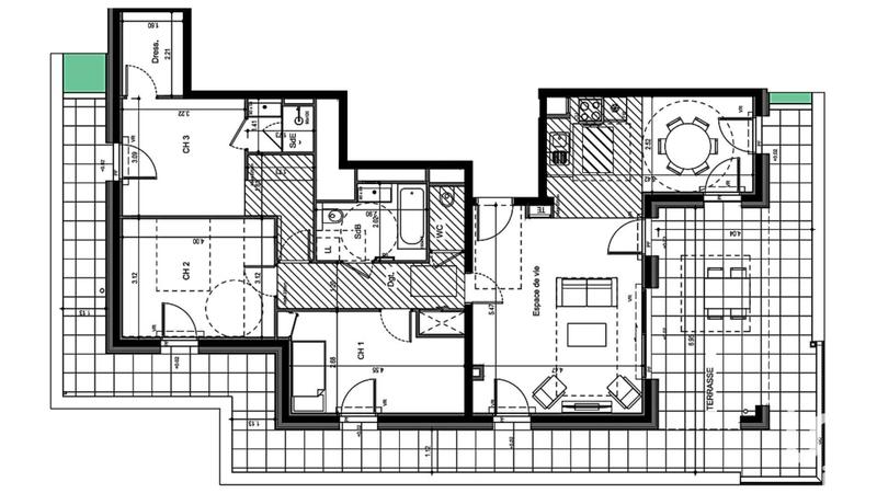 Appartement - 96 m² - 4 pièces