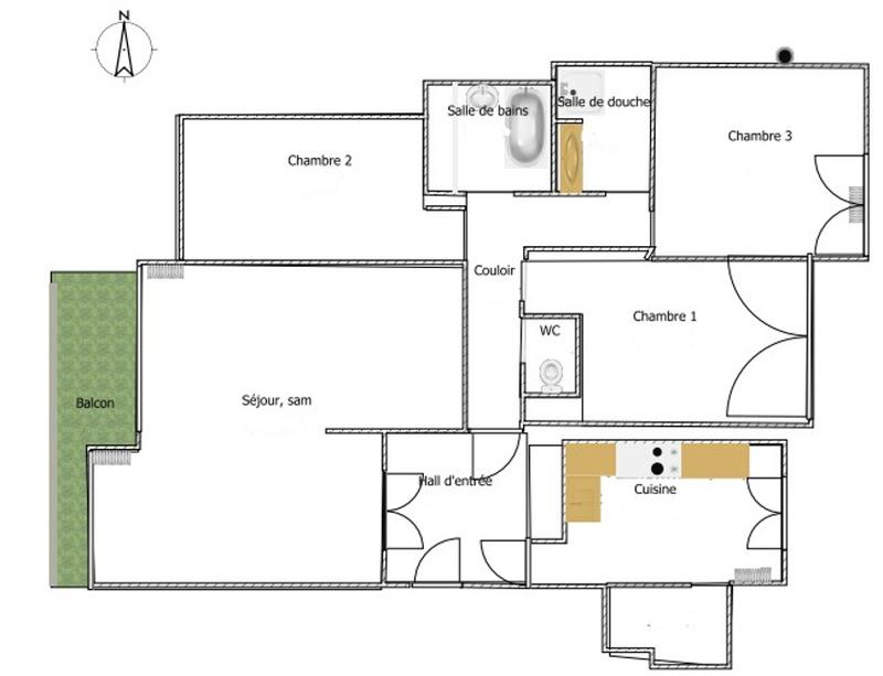 Appartement - 105 m² - 4 pièces