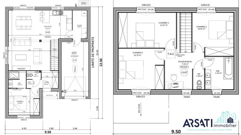 Maison contemporaine - 112 m² - 6 pièces
