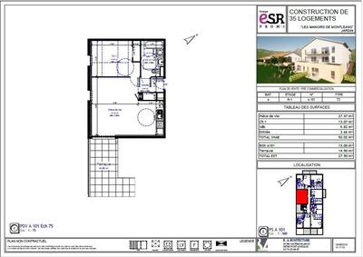 Appartement - 50 m² - 2 pièces