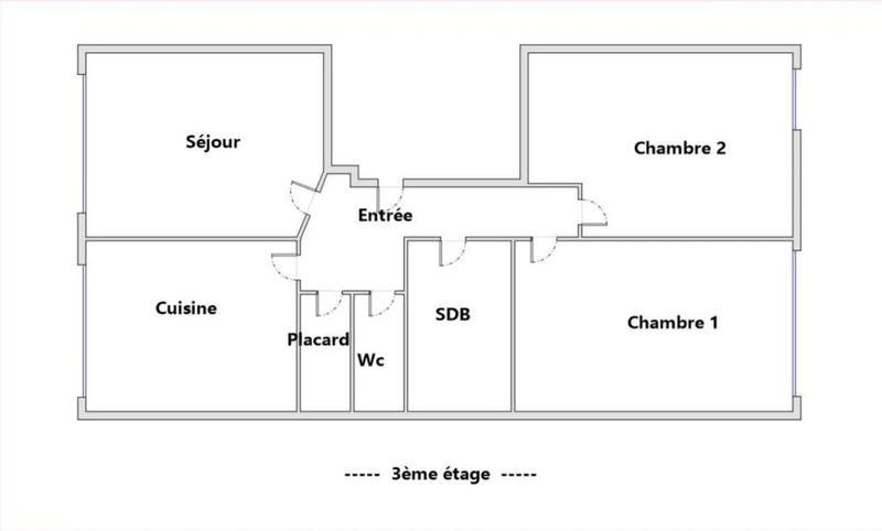 Appartement - 65 m² - 3 pièces
