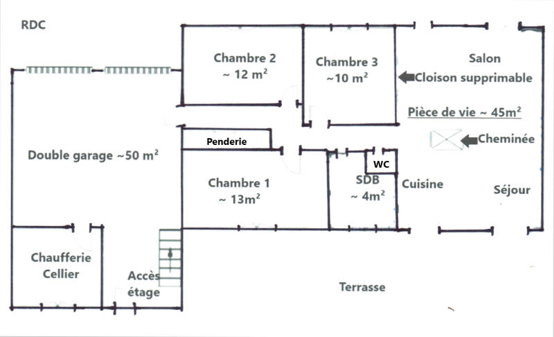 Maison - 110 m² - 7 pièces