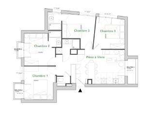 Chambre - 11 m² - 1 pièce