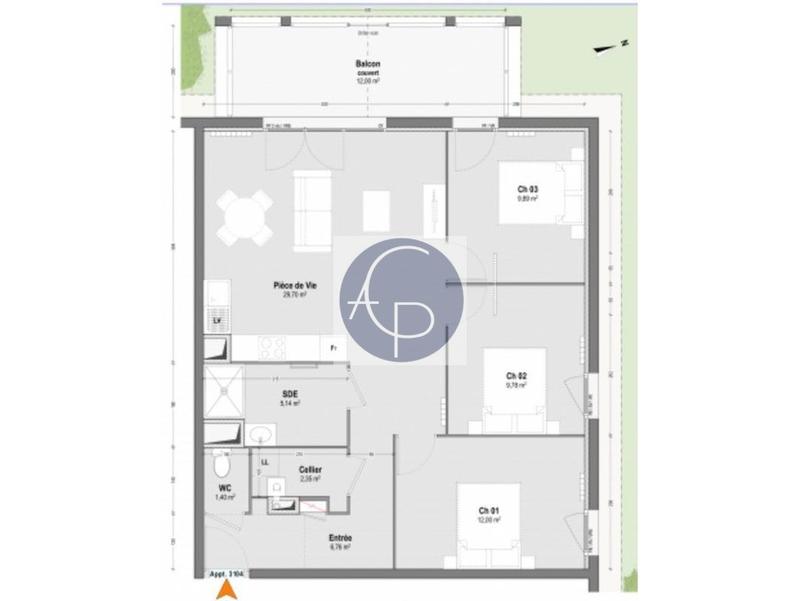 Appartement - 77 m² - 4 pièces