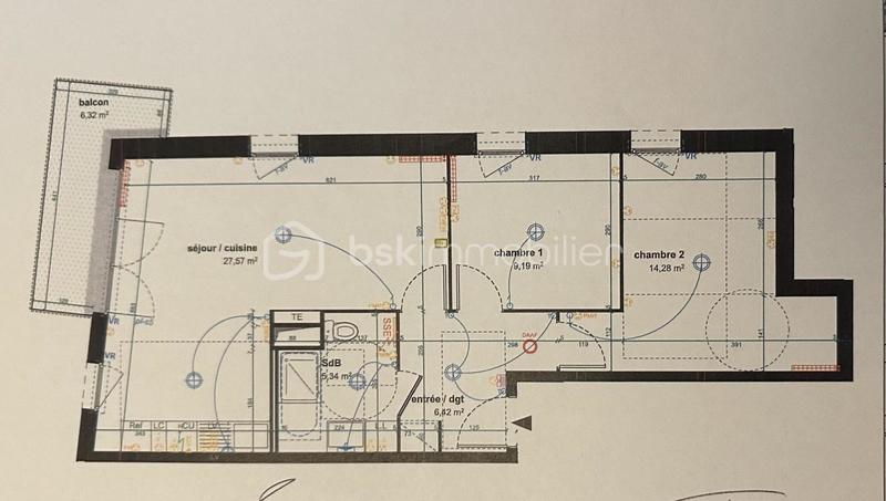 Appartement - 63 m² - 3 pièces