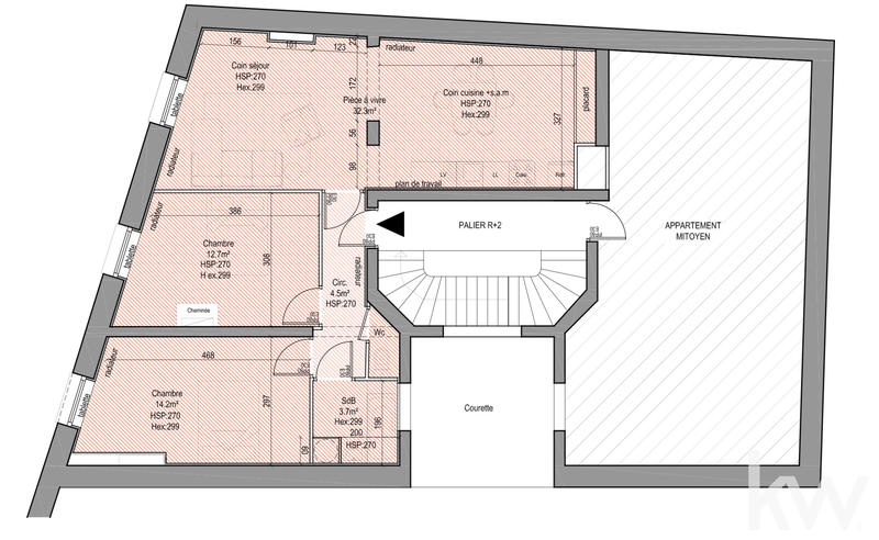 Appartement - 71 m² - 3 pièces