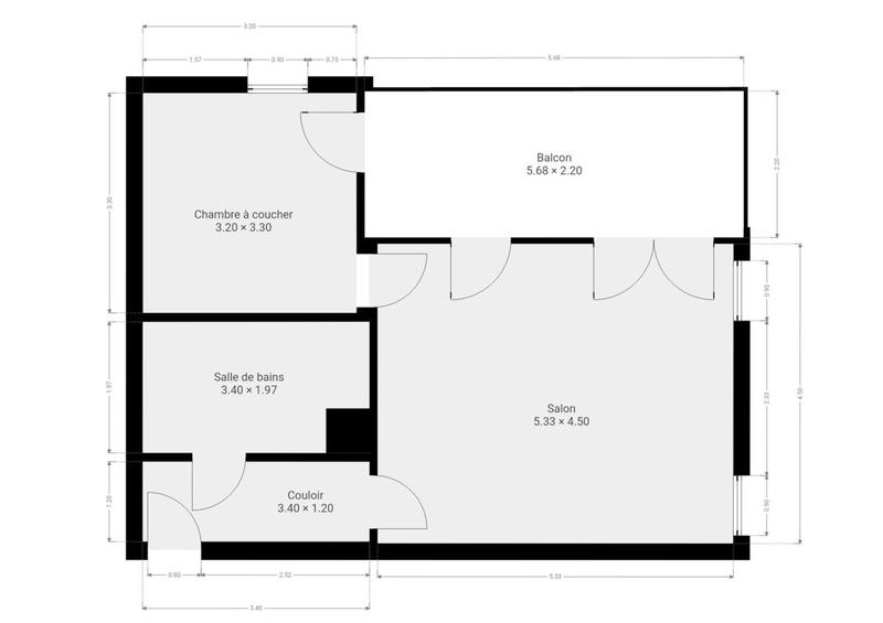Appartement - 45 m² - 2 pièces
