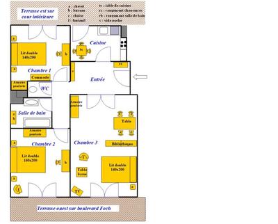 Chambre - 15 m² - 1 pièce