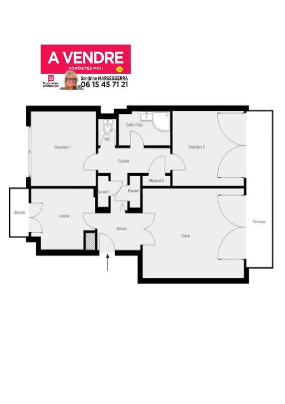 Appartement - 63 m² - 3 pièces