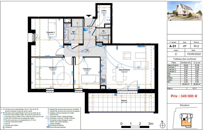 Appartement - 81 m² - 4 pièces