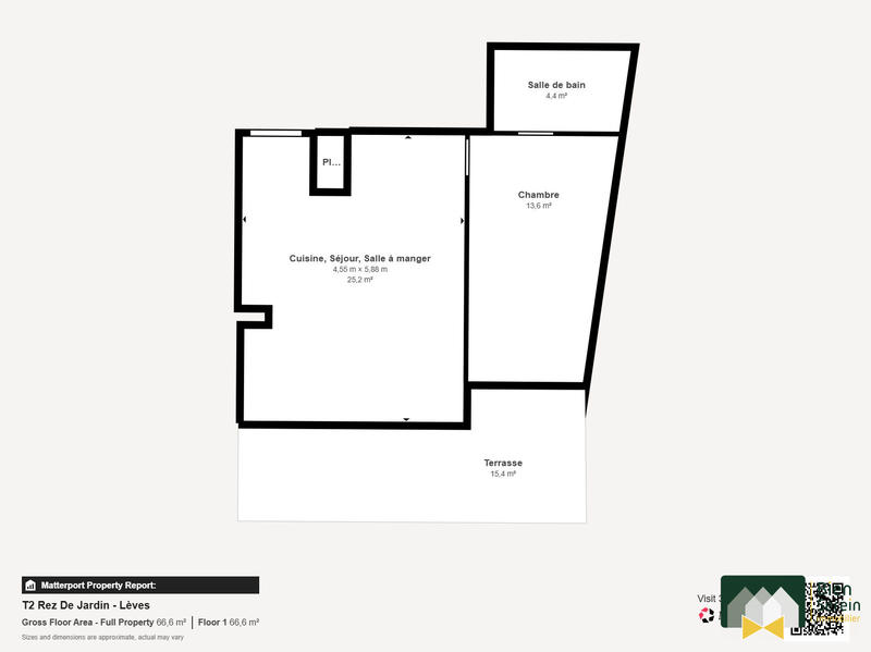 Appartement - 43 m² - 2 pièces