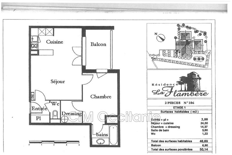 Appartement - 47 m² - 2 pièces