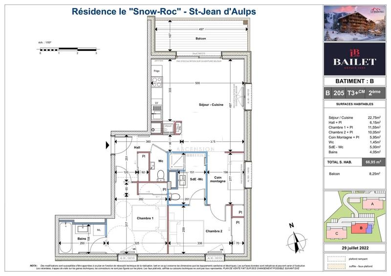 Appartement - 66 m² - 3 pièces
