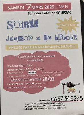 Repas Jambon à la Broche et Soirée dansante