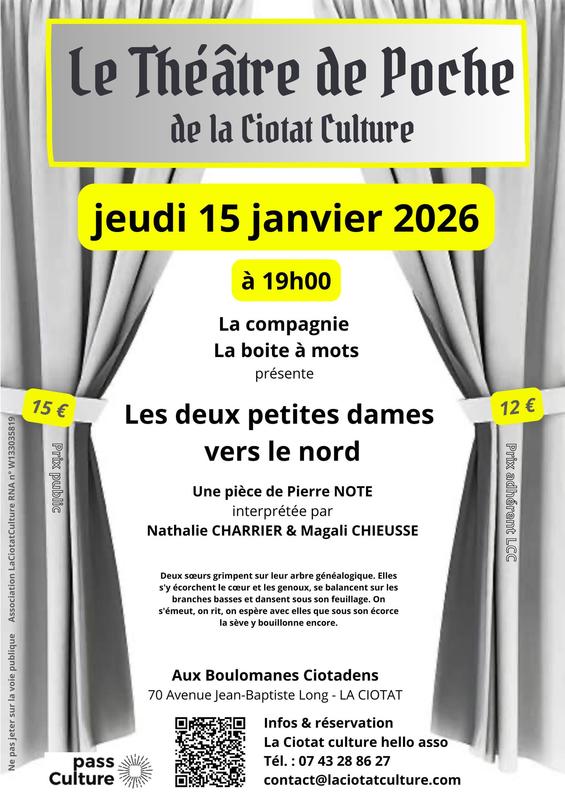 Théâtre de Poche - les deux petites dames vers le nord avec la compagnie la Boîte à Mots