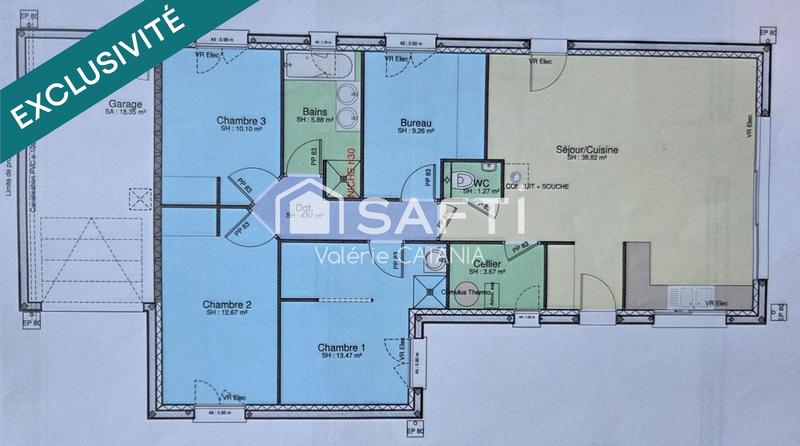 Maison - 99 m² - 5 pièces