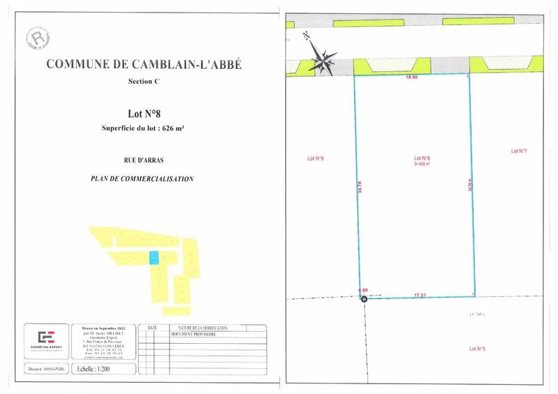 Terrain constructible - 626 m²