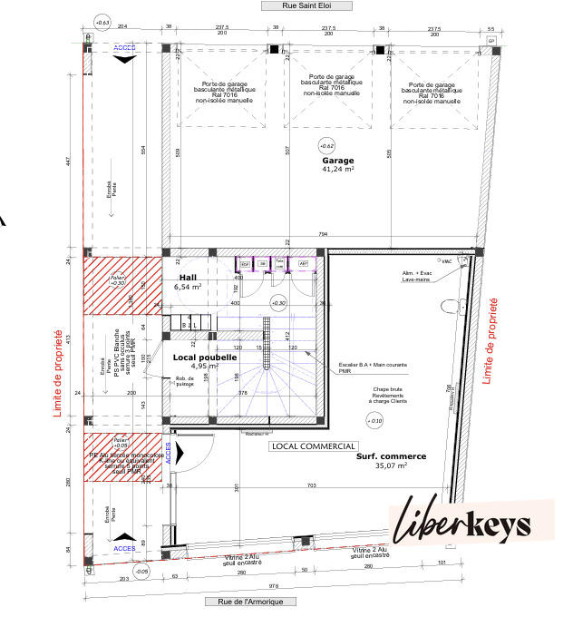 Local commercial - 35 m² - 1 pièce