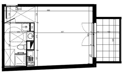 Appartement - 30 m² - 1 pièce