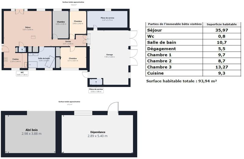 Maison - 94 m² - 4 pièces
