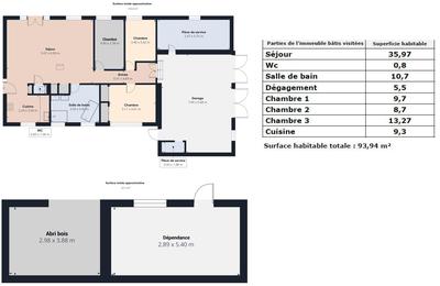 Maison - 94 m² - 4 pièces