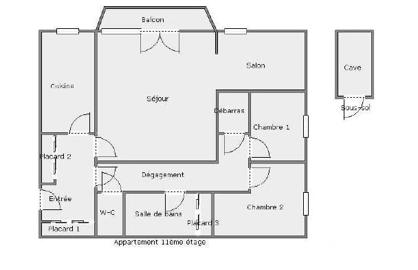 Appartement - 80 m² - 4 pièces