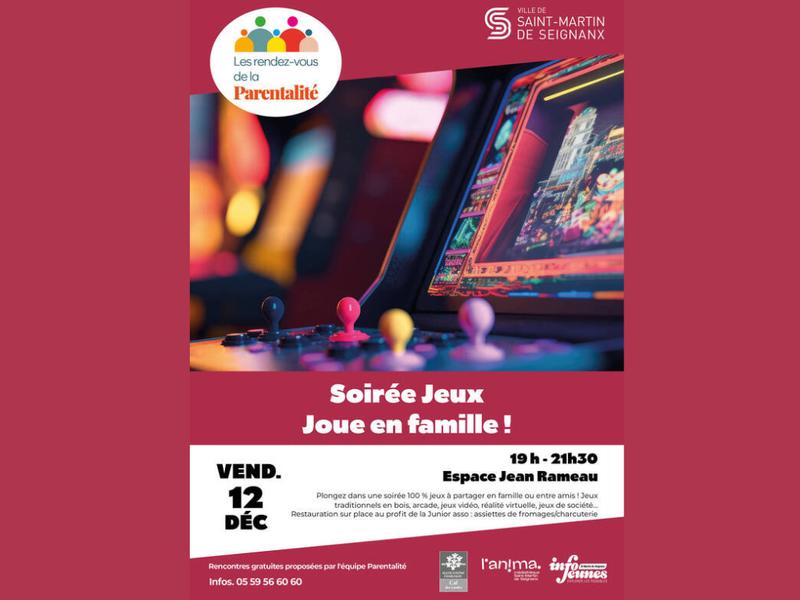 Rdv de la parentalité : Soirée Jeux !