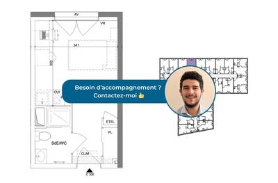 Appartement - 19 m² - 1 pièce