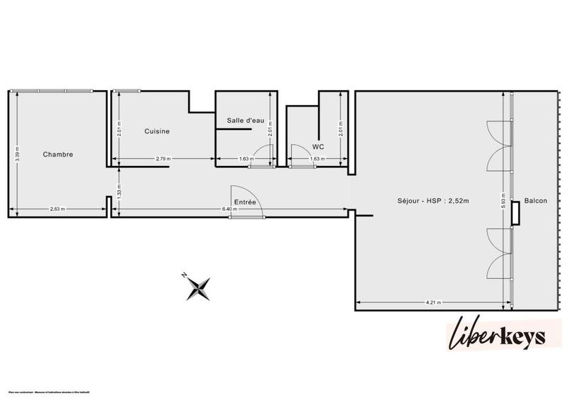 Appartement - 53 m² - 2 pièces