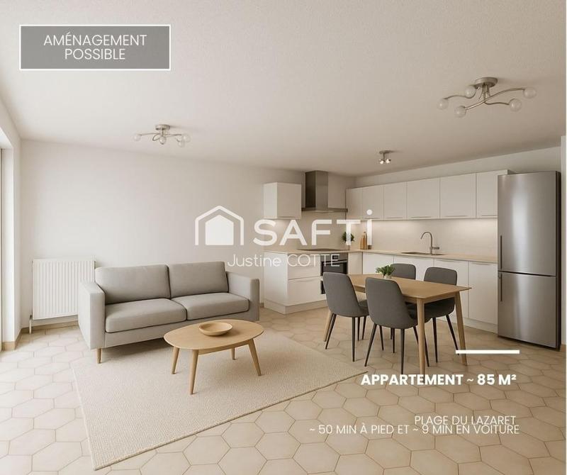 Appartement - 85 m² - 4 pièces