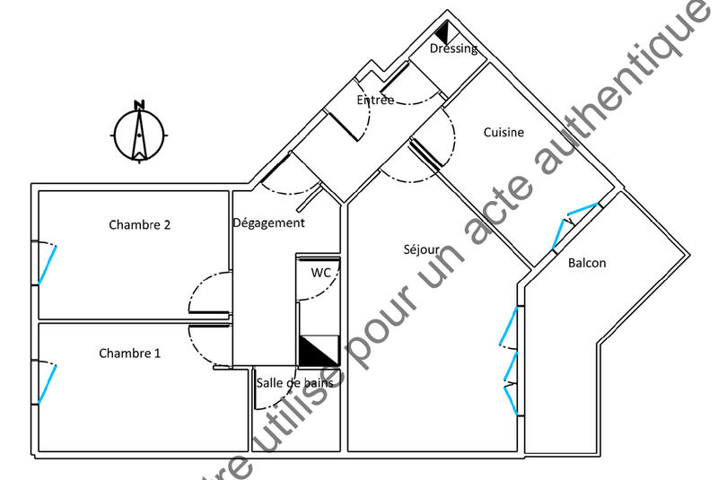 Appartement - 68 m² - 3 pièces