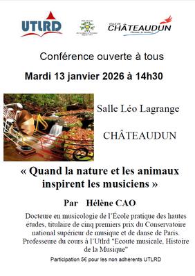 Conférence - Quand la nature et les animaux inspirent les musiciens