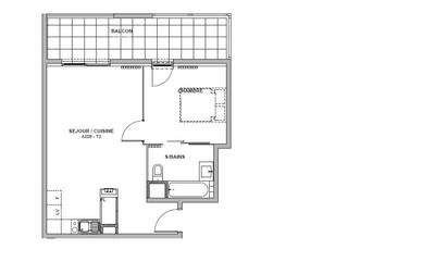 Appartement - 45 m² - 2 pièces