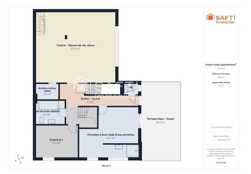 Appartement - 202 m² - 6 pièces