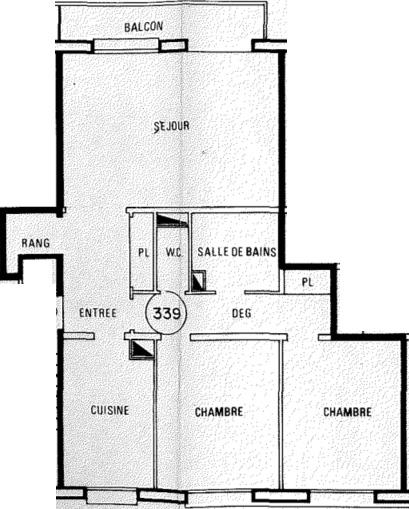 Appartement - 59 m² - 3 pièces