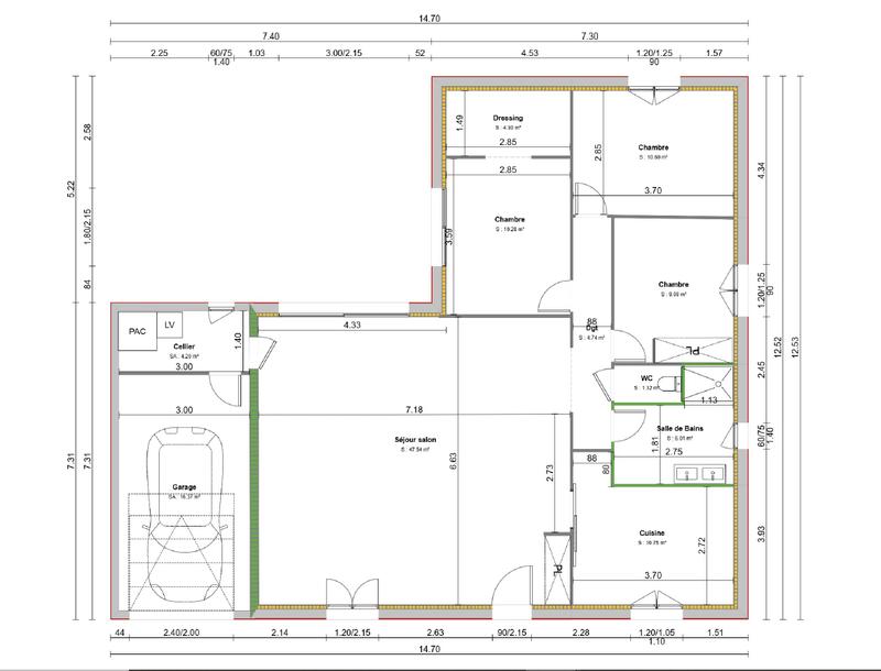 Maison - 104 m² - 4 pièces