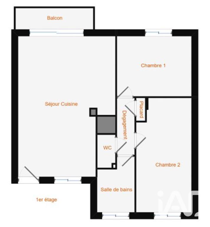 Appartement - 63 m² - 3 pièces